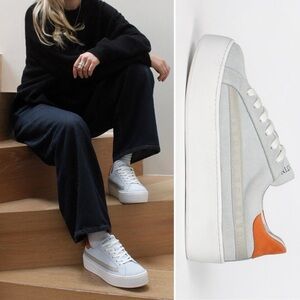 Sans Matin The Zoya Luxury Suede Platform Trainer Sneaker